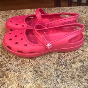 CROCS WOMENS 10 PINK MARY JANE